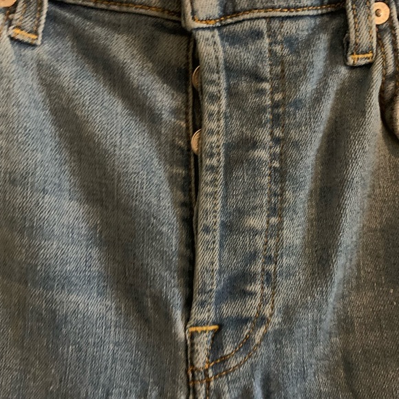 7 For All Mankind Blue Straight Leg Denim - Picture 4 of 13